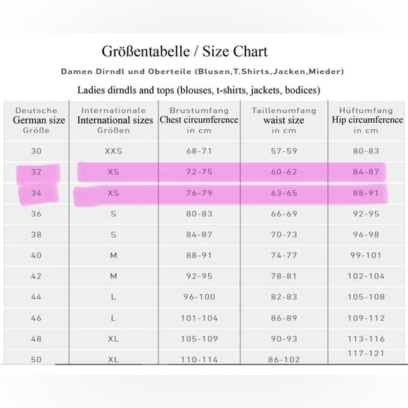 NWT Dirndl Blouse for Oktoberfest. EU size 32 and 34 available - Picture 11 of 11